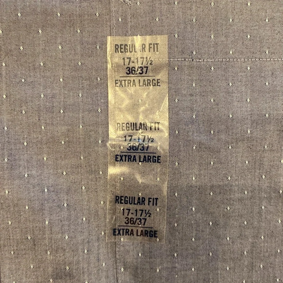 Tommy Hilfiger Mens Long Sleeve Button Shirt Blue/Grey Wrinkle Resistant XL NWT - Picture 3 of 8